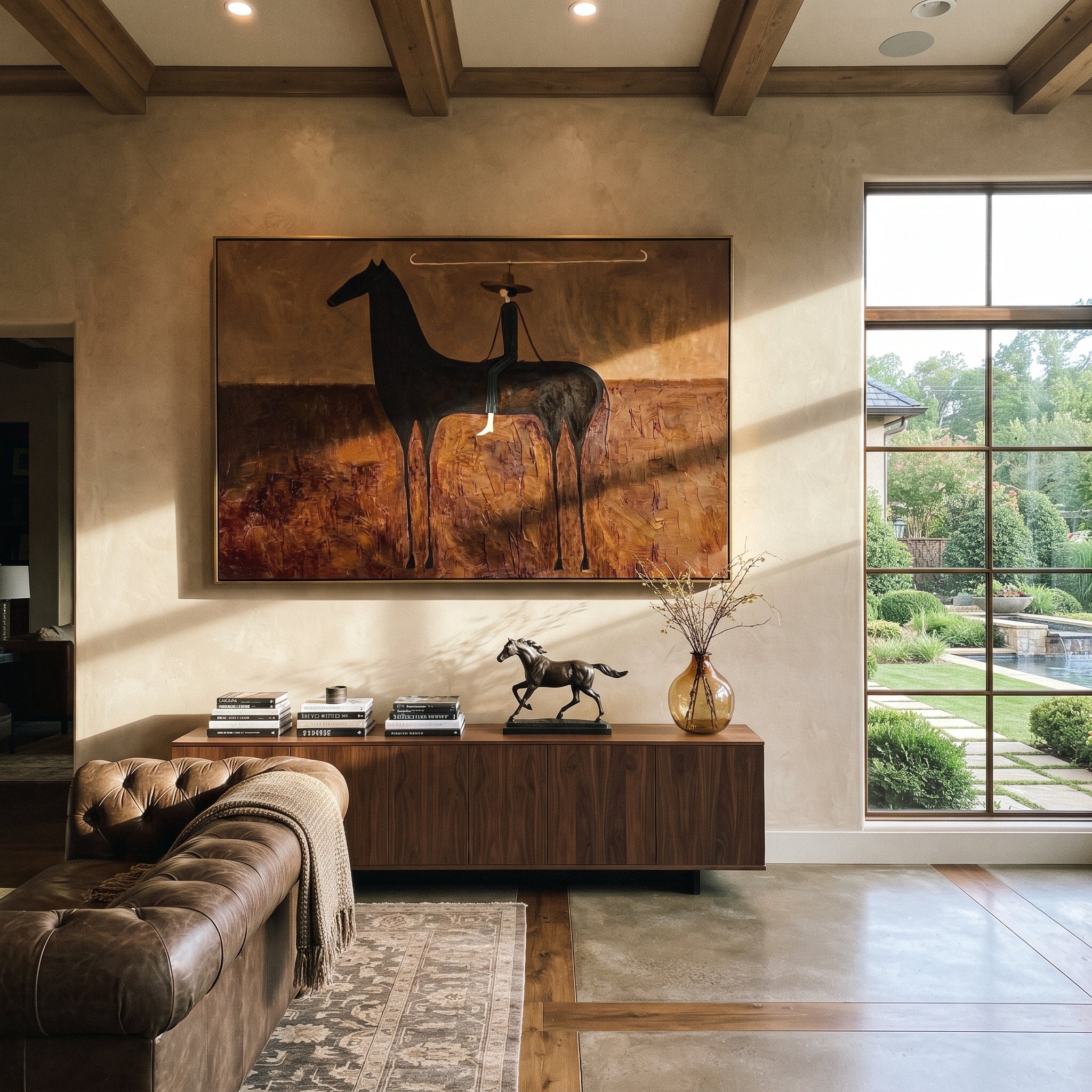 Wide Brim Measures Distance presented as a colorful interior focal point