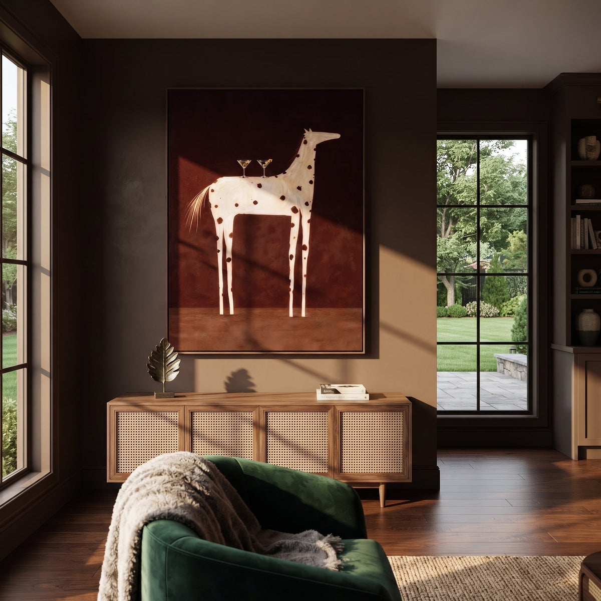 Three Martinis Cross Spots displayed in a layered residential setting