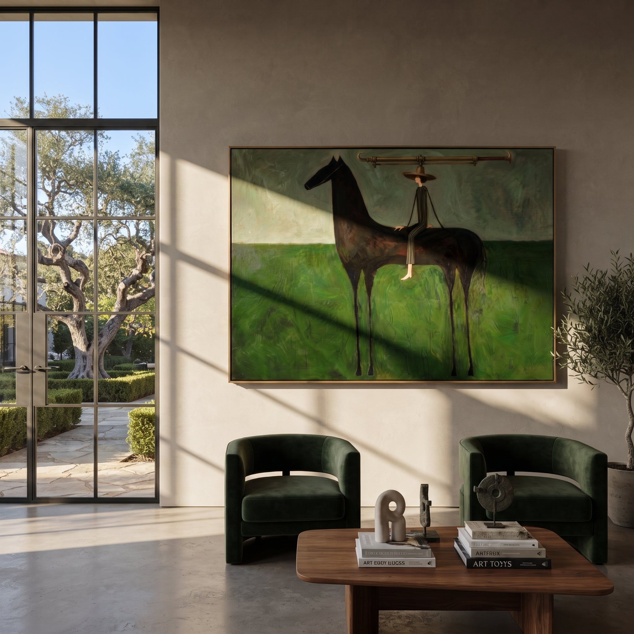 Long Bar Spans Meadow displayed in a collected contemporary interior