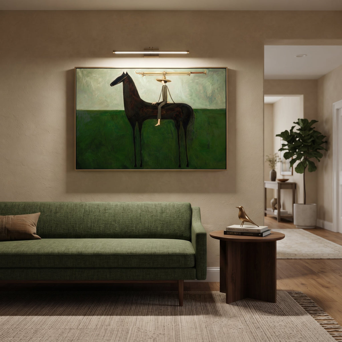 Long Bar Spans Meadow styled with warm modern furnishings