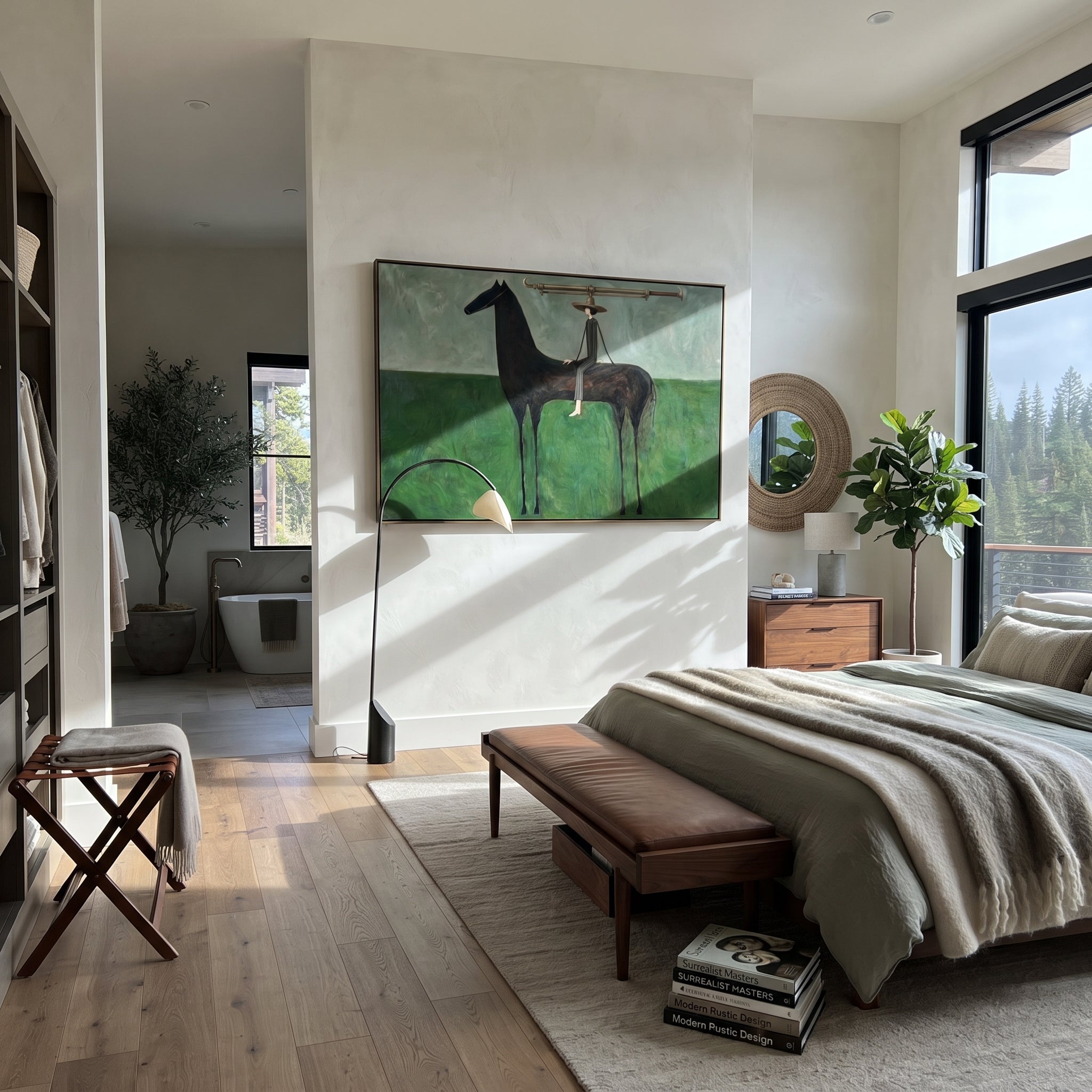 Long Bar Spans Meadow presented as a colorful interior focal point