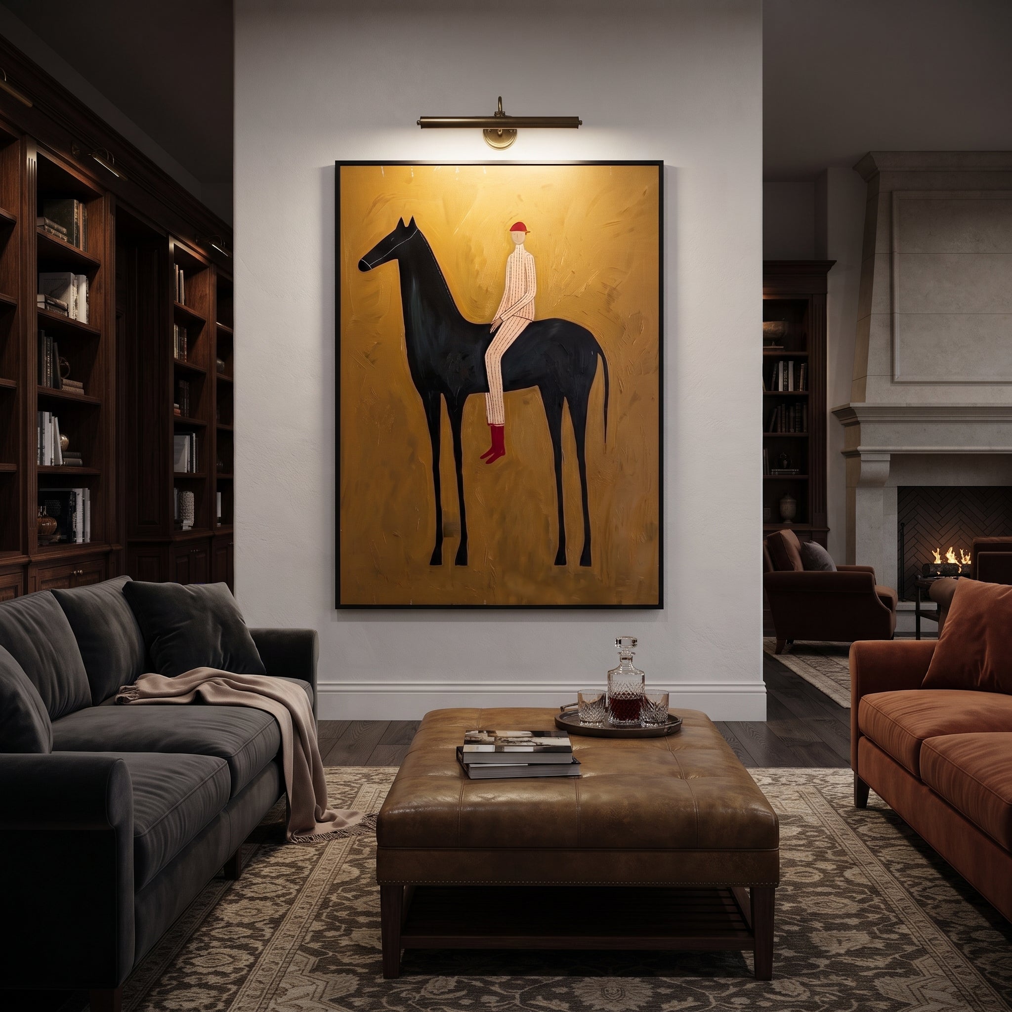 Ochre Field Lifts Rider styled with wood, linen, and modern decor