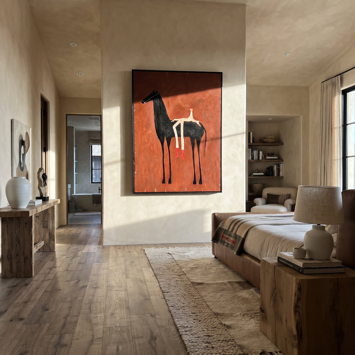 Ember Horse Bears Stripes presented as a colorful interior focal point