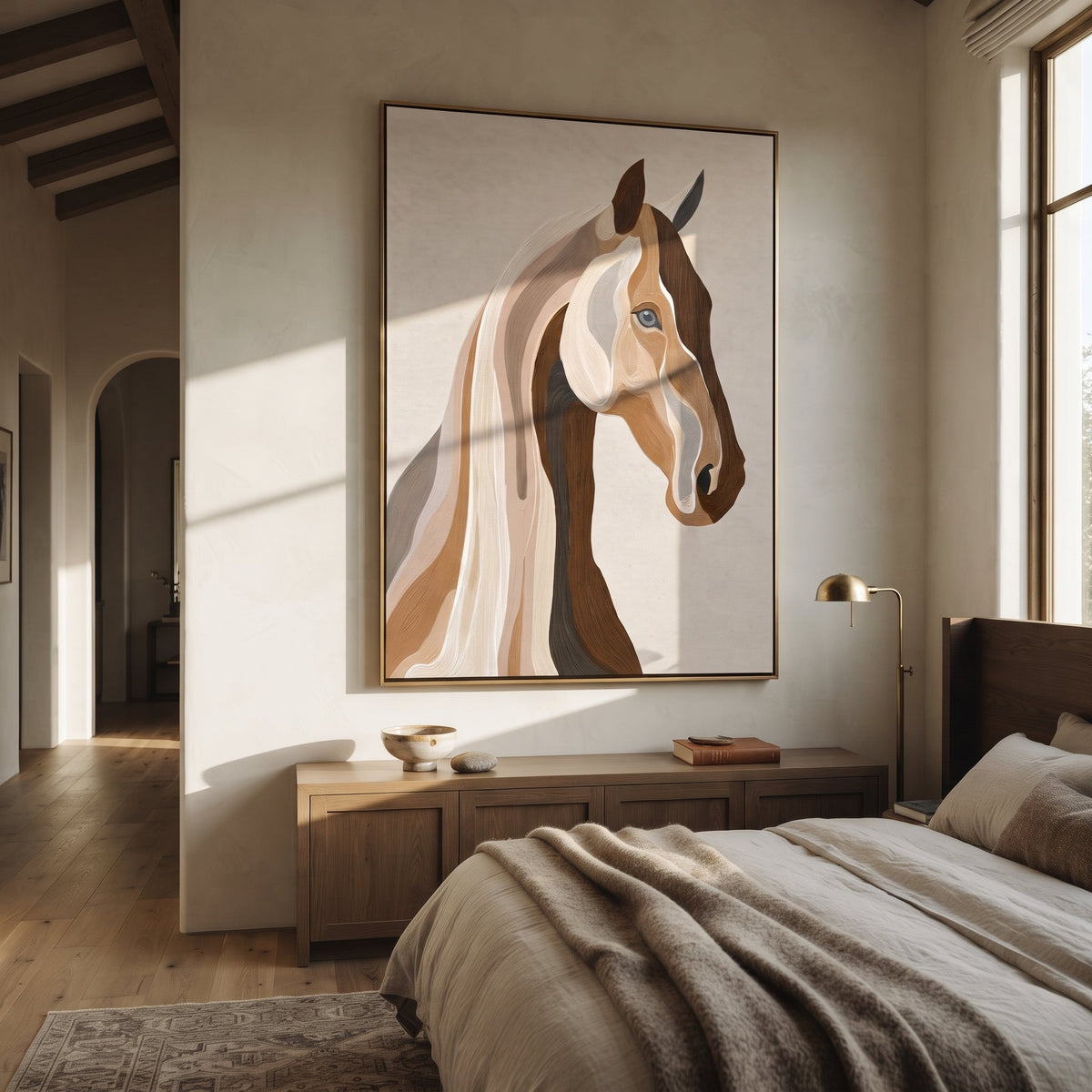 Two Profiles Share Breath presented as a colorful interior focal point