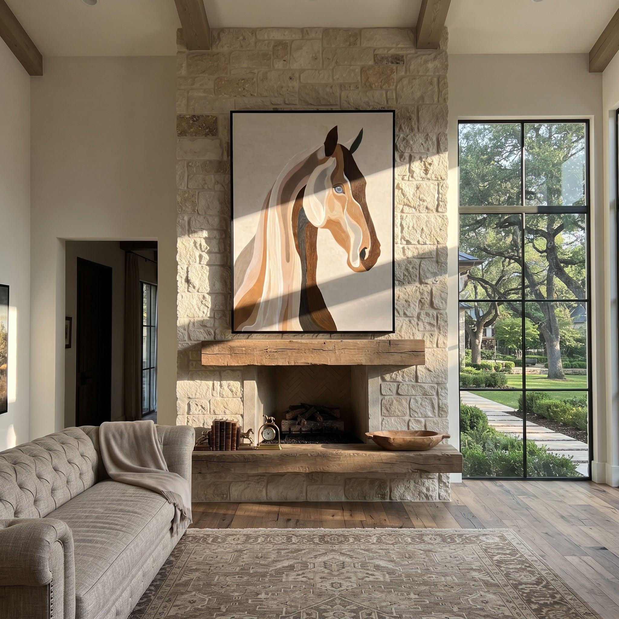 Two Profiles Share Breath styled with wood, linen, and modern decor