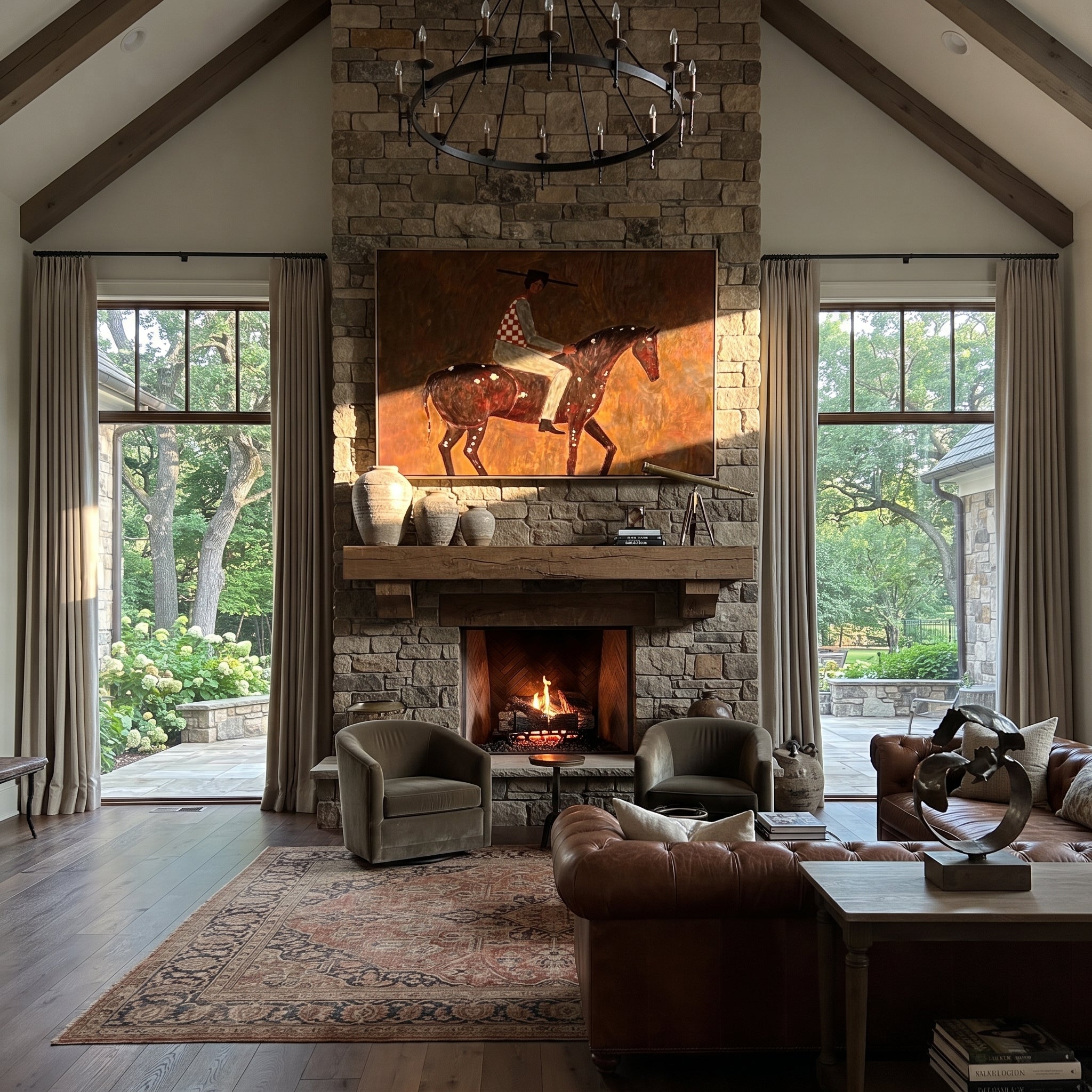 Stripes Cross Painted Hills presented as a colorful interior focal point