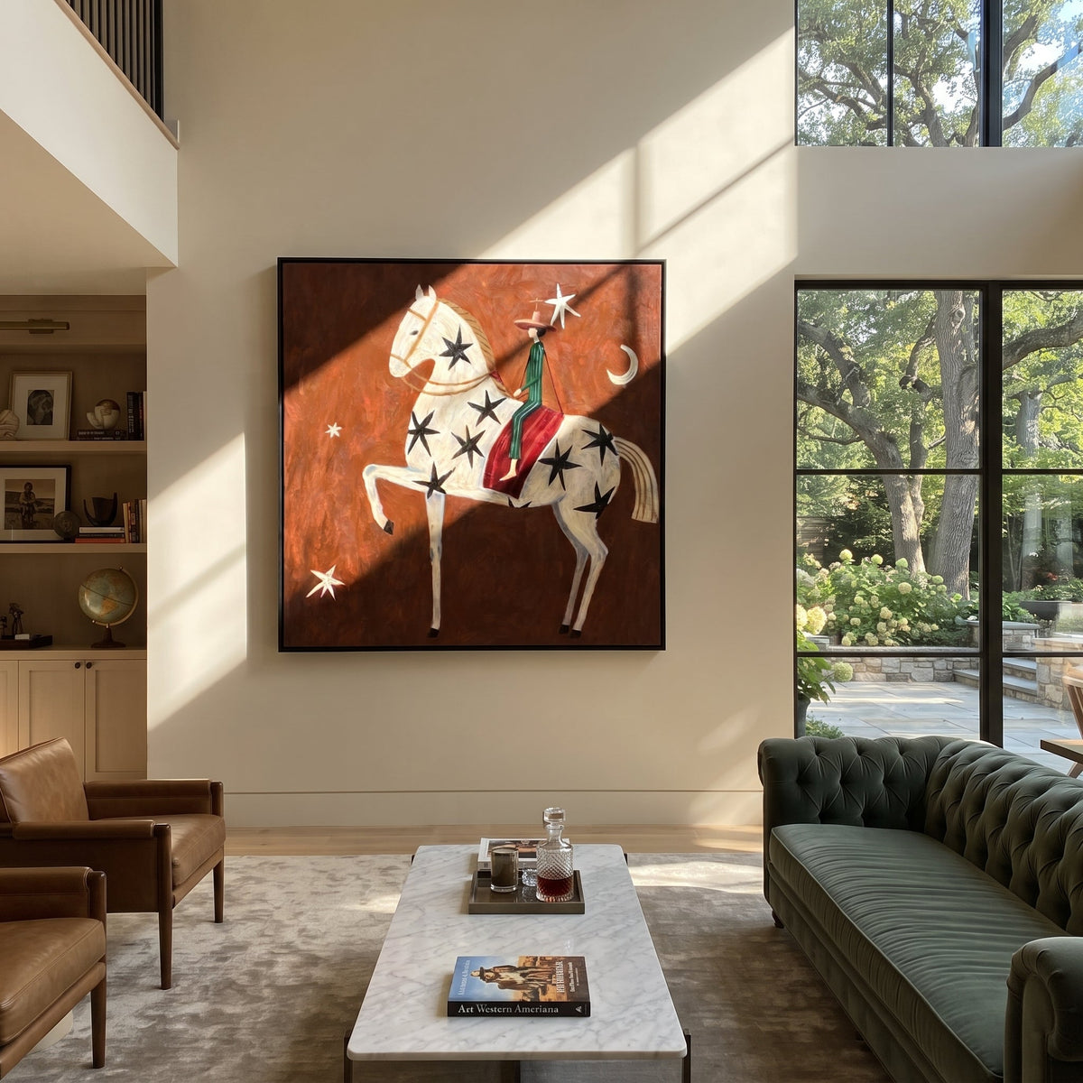 Black Stars Lift Ivory presented as a colorful interior focal point
