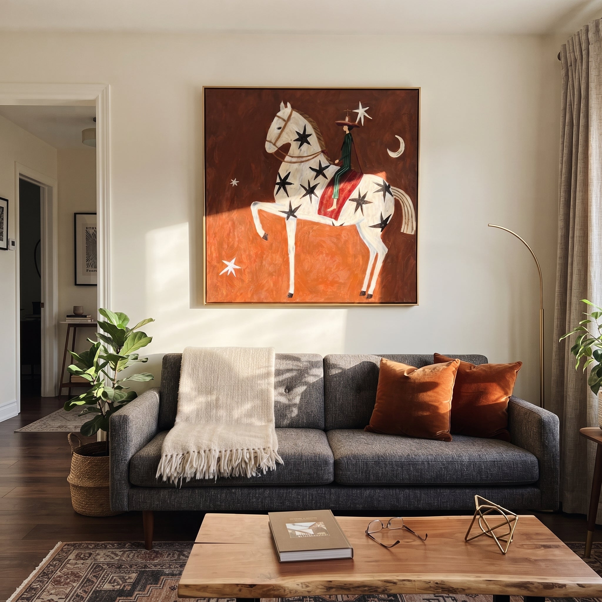 Black Stars Lift Ivory displayed in a layered residential setting