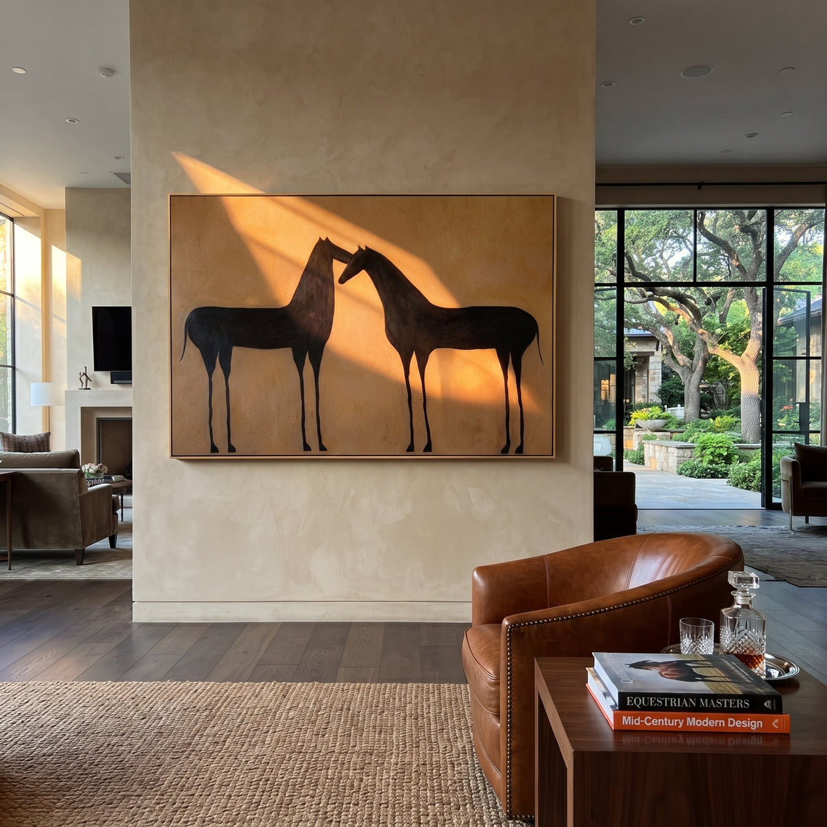 Two Shadows Meet Warmth styled with warm modern furnishings