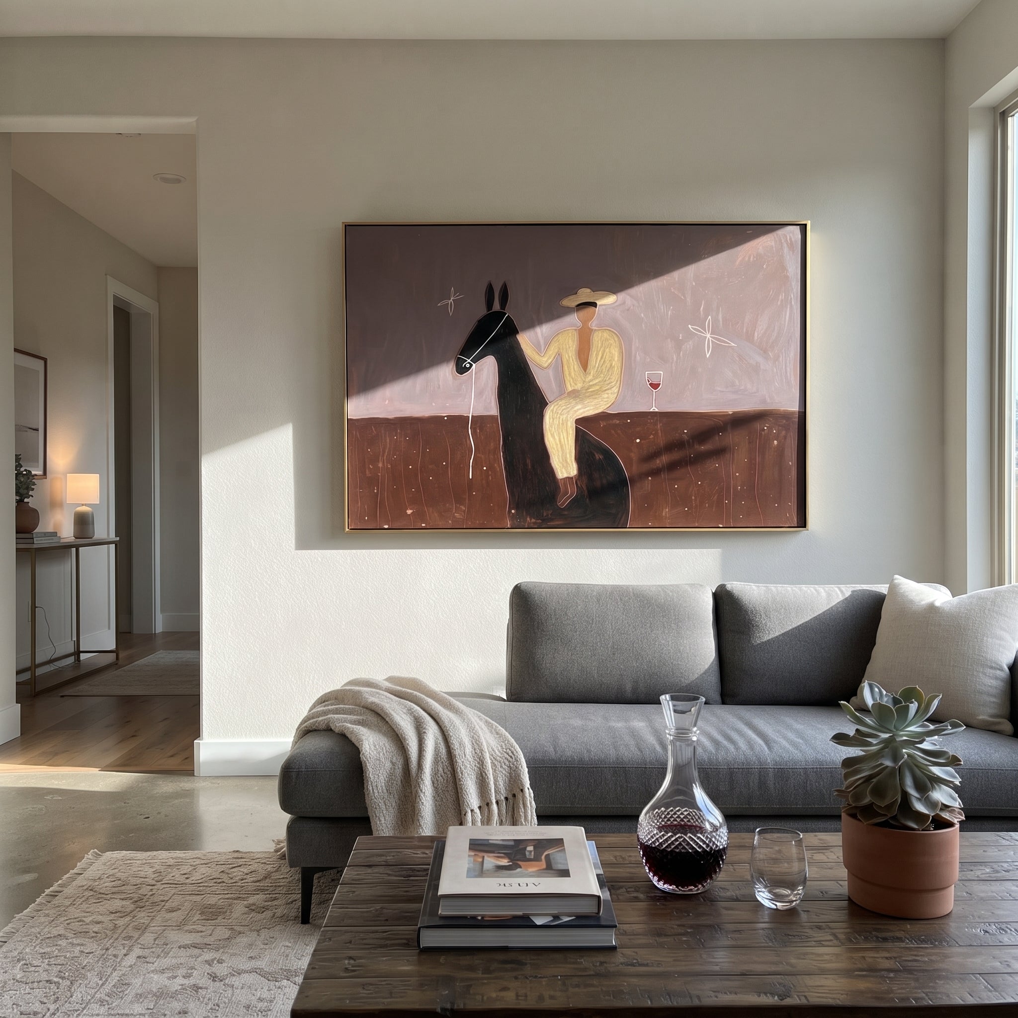 Lavender Evening Holds Toast displayed in a layered residential setting