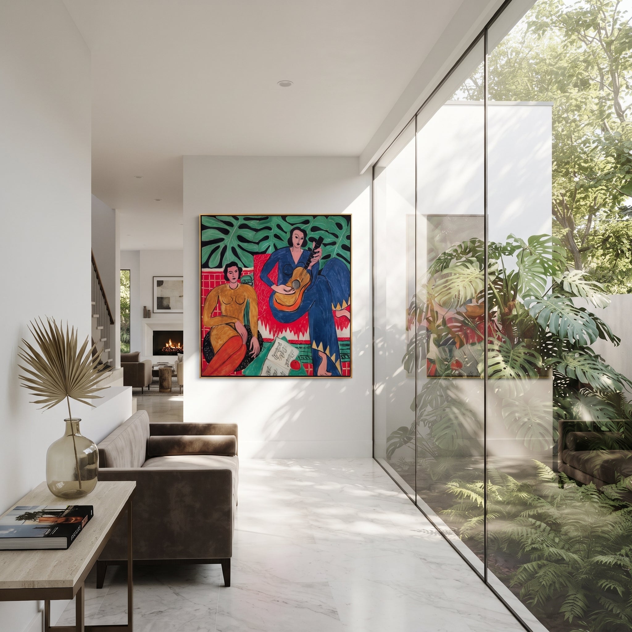 Three Figures Trade Color displayed as a Retro Modern room focal point