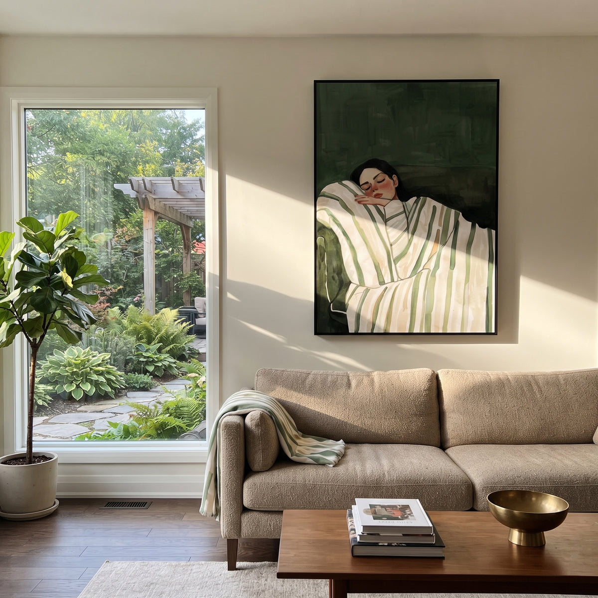 Dark Blanket Keeps Sleep styled in a layered residential interior