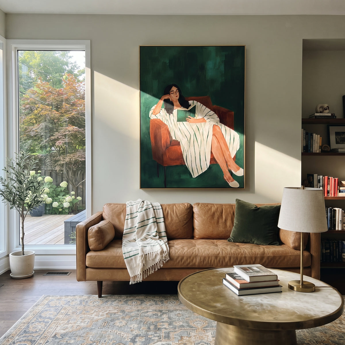 White Dress Finds Garden styled in a layered residential interior