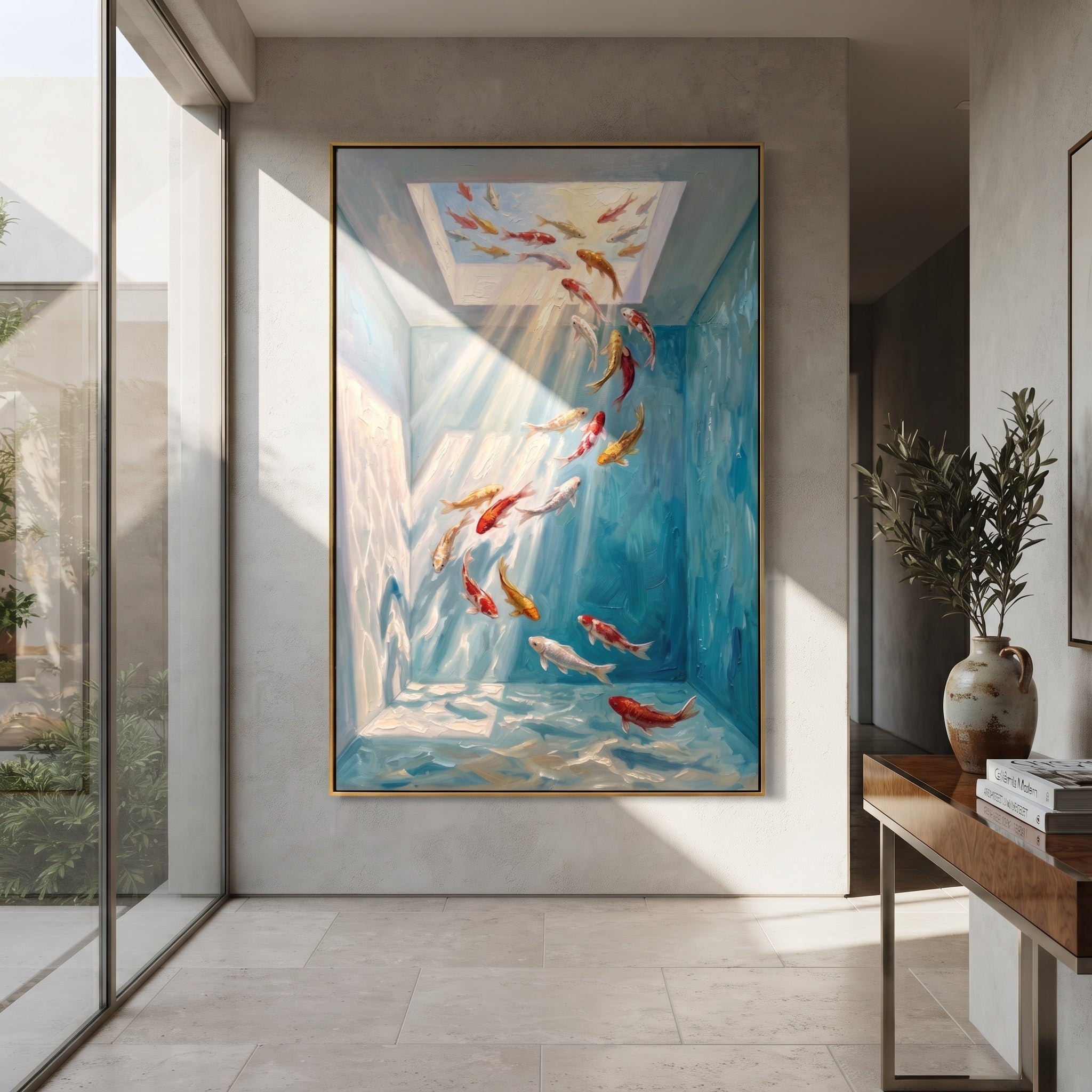 Blue Rain Breaks Color styled in a layered residential interior