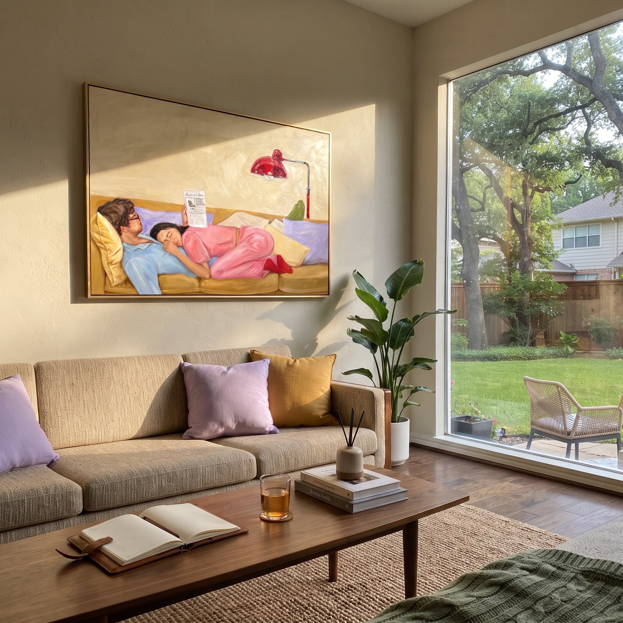 Pink Dress Keeps Company styled in a layered residential interior