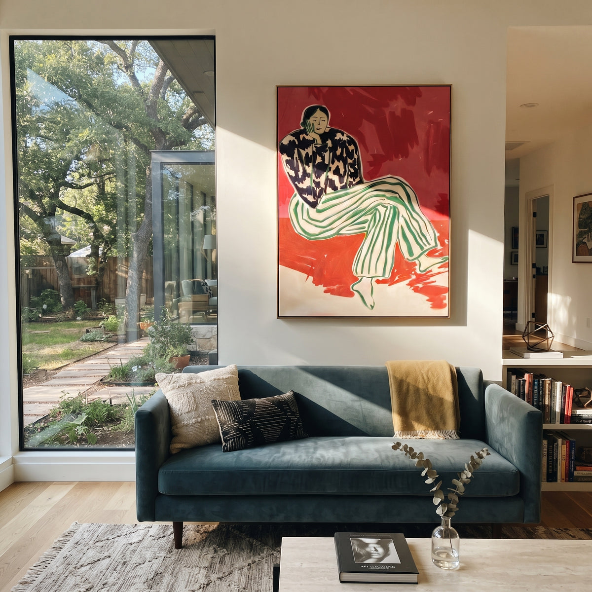 Checks Gather Around Her styled in a layered residential interior