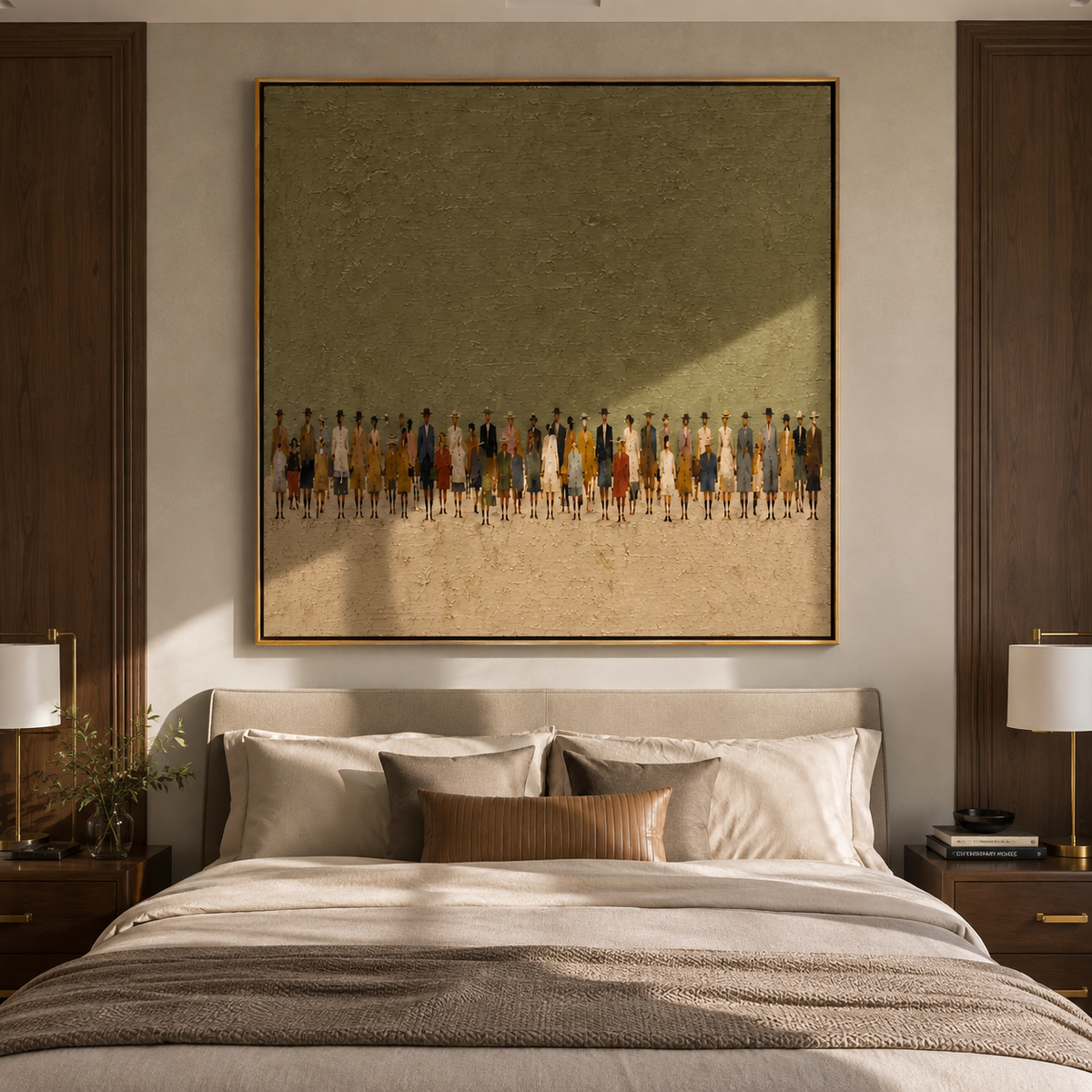 Small Figures Meet Horizon styled in a layered residential interior