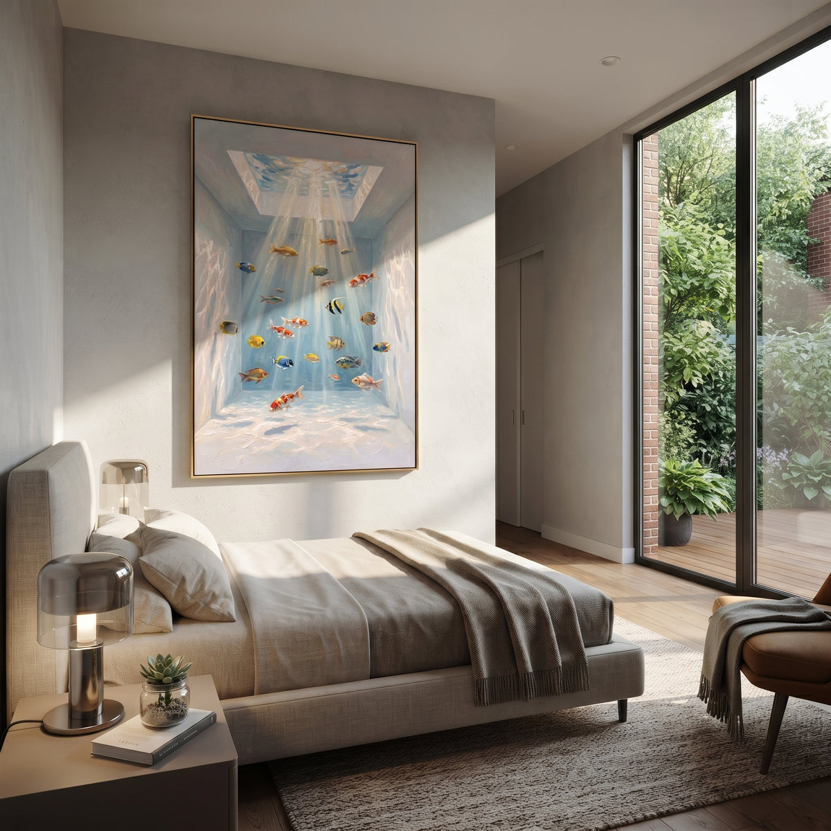 Blue Rain Returns Softly styled in a layered residential interior