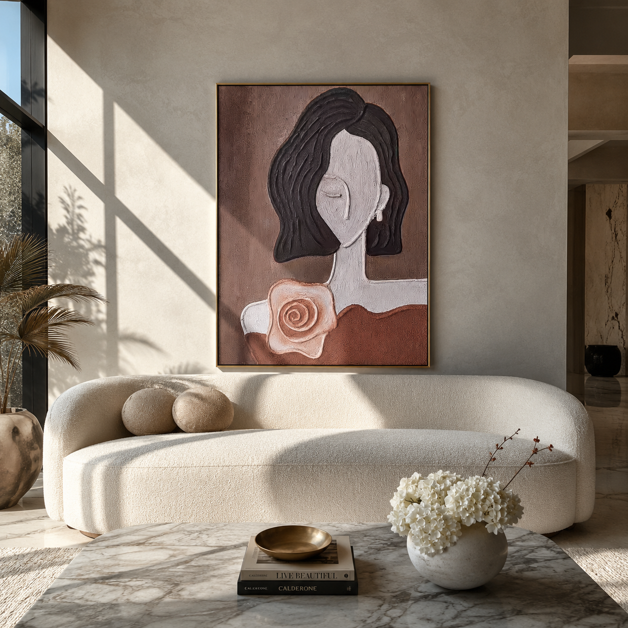White Cup Meets Geometry displayed as a Retro Modern room focal point
