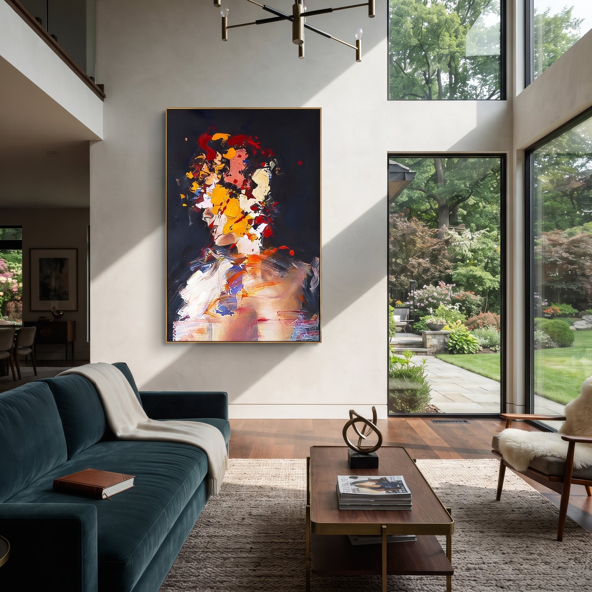 Painted Face Breaks Darkness styled in a layered residential interior