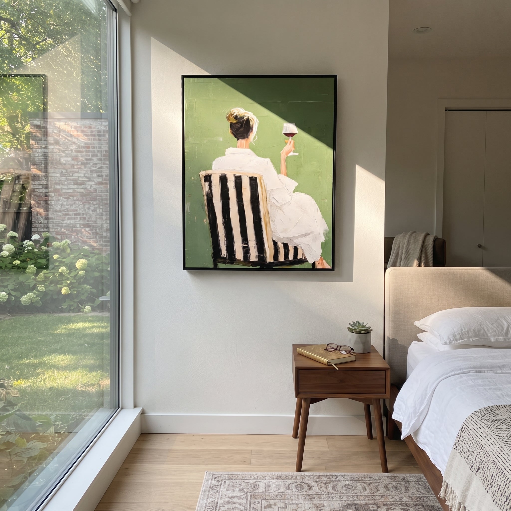 Wine Turns Toward Green styled in a layered residential interior