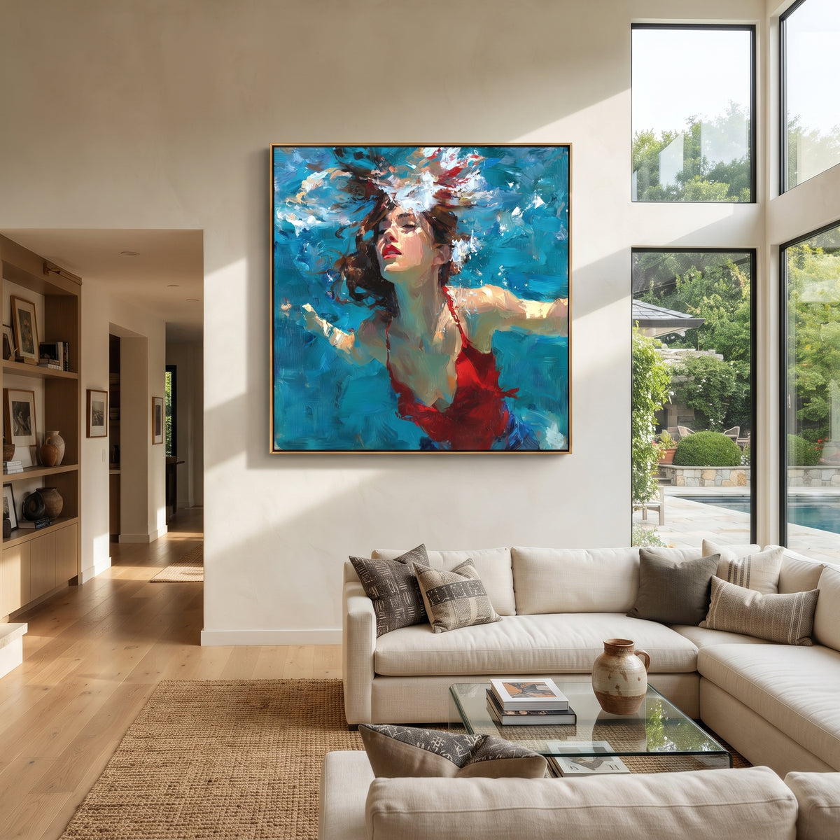 White Collar Meets Current displayed as a Retro Modern room focal point