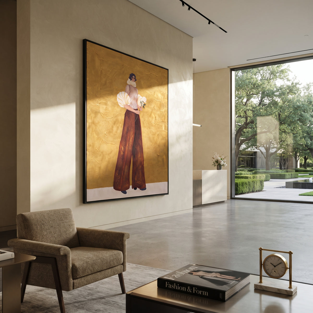 Flowers Held at Heart displayed with natural materials and modern decor