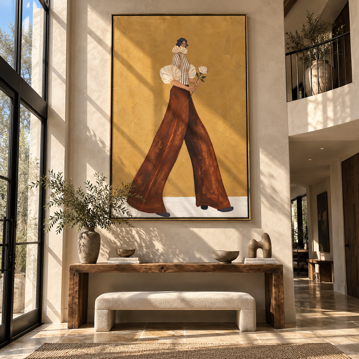 Ivory Bloom Quiet Walk displayed with natural materials and modern decor