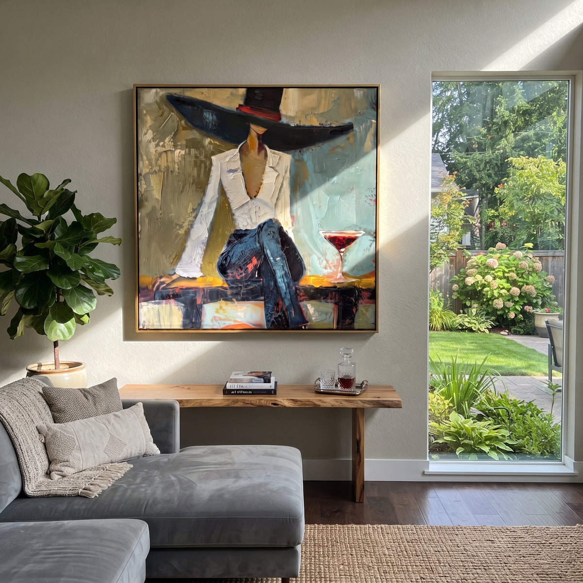 Midnight Brim Wine Hour artwork styled as a refined focal point