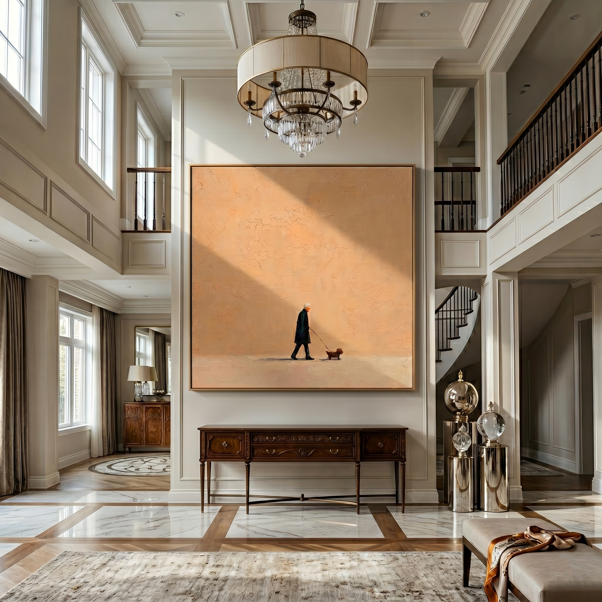 The Afternoon Stroll painting in a room setting