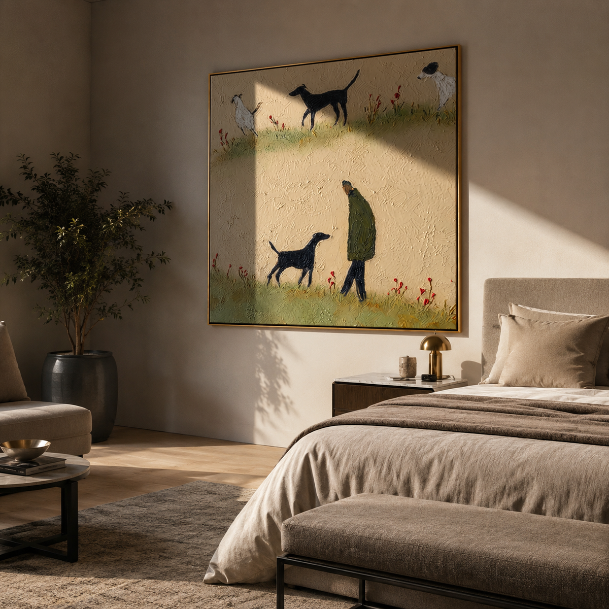 Meadow Walk Repeats Softly displayed with natural materials and quiet decor