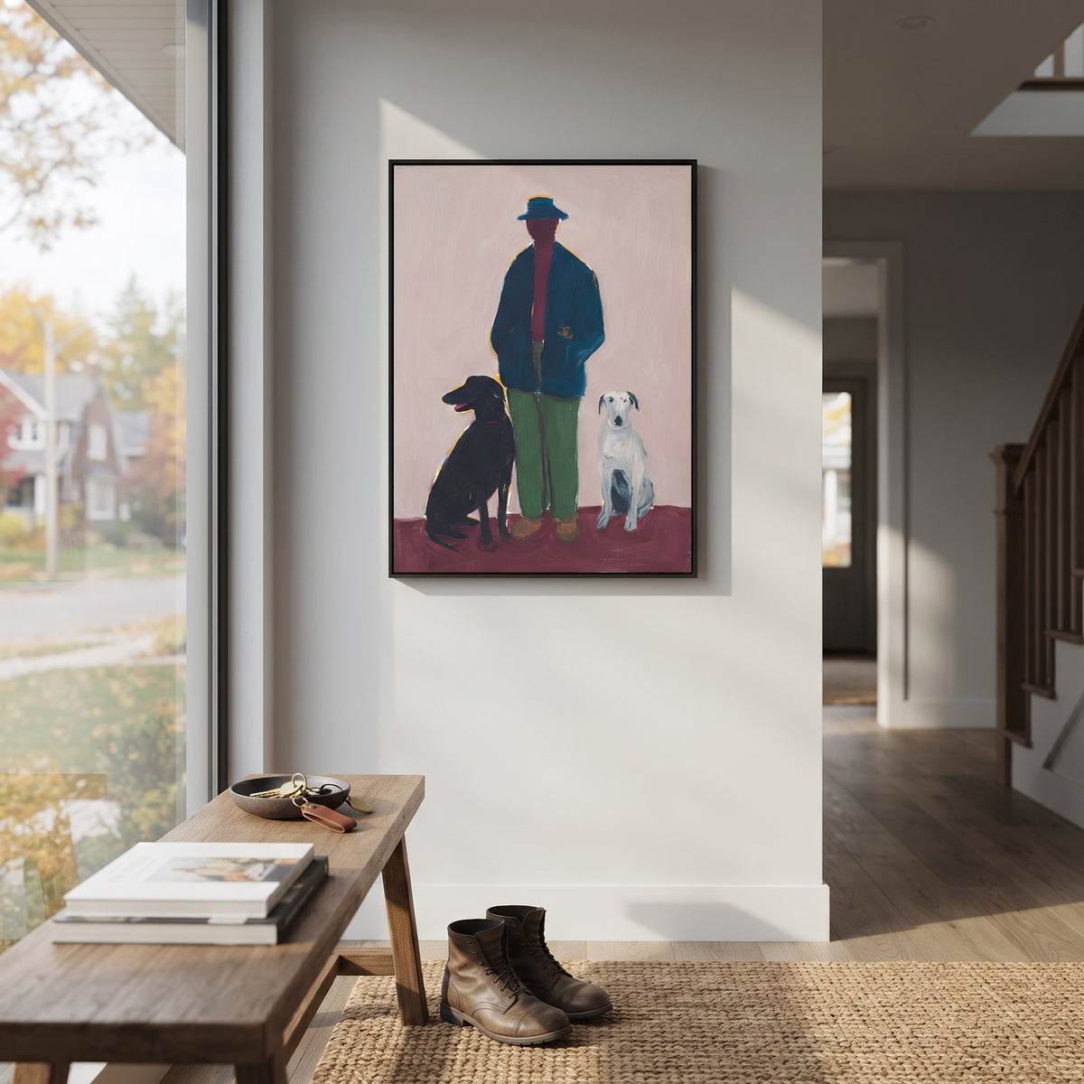 Three Friends Mauve Morning artwork styled as a warm modern focal point