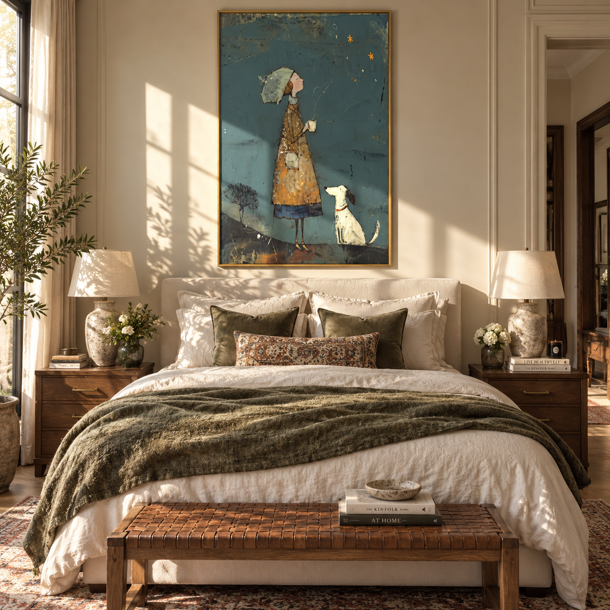 Stars Above Faithful Company people and pets wall art in a contemporary room