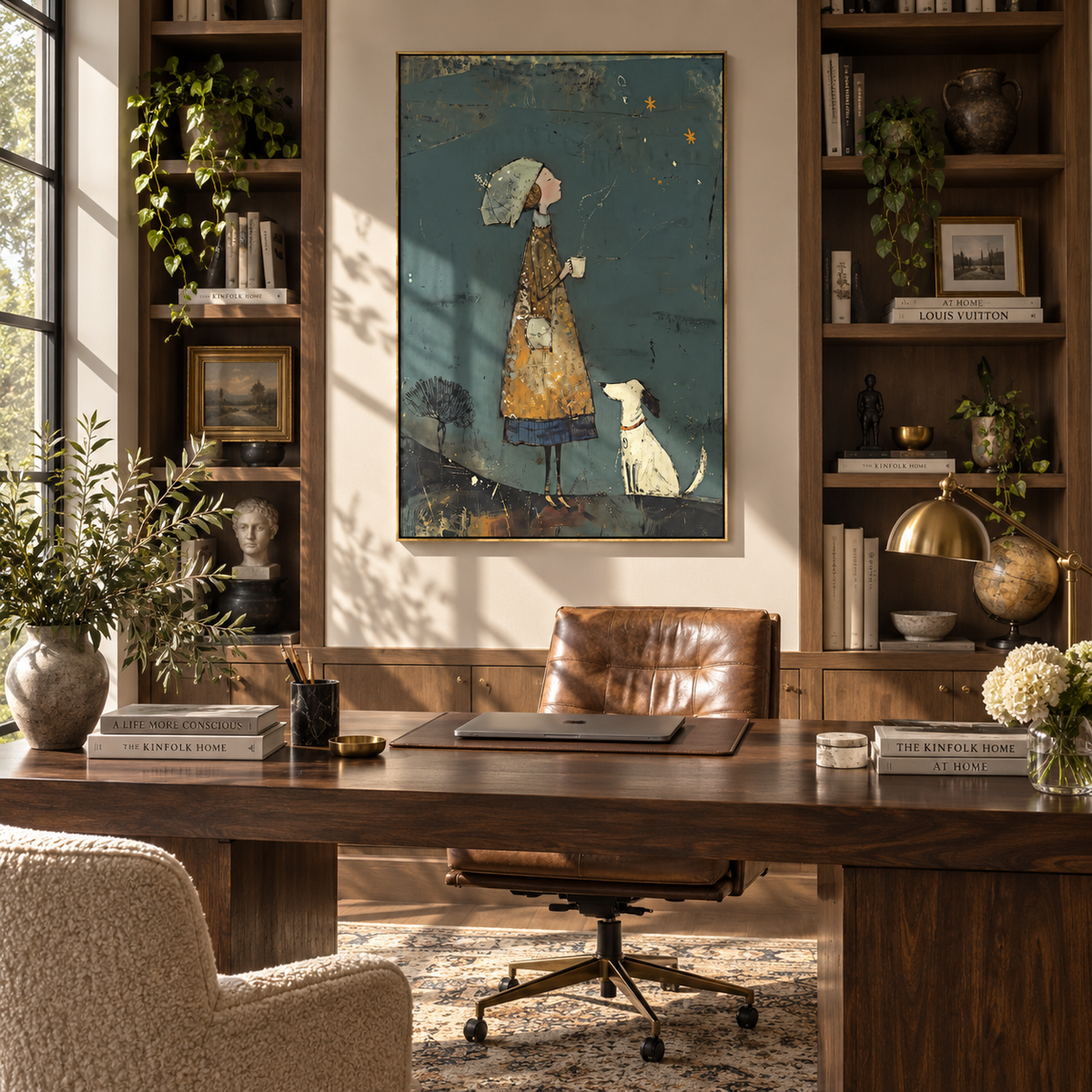 Stars Above Faithful Company painting displayed above modern furnishings