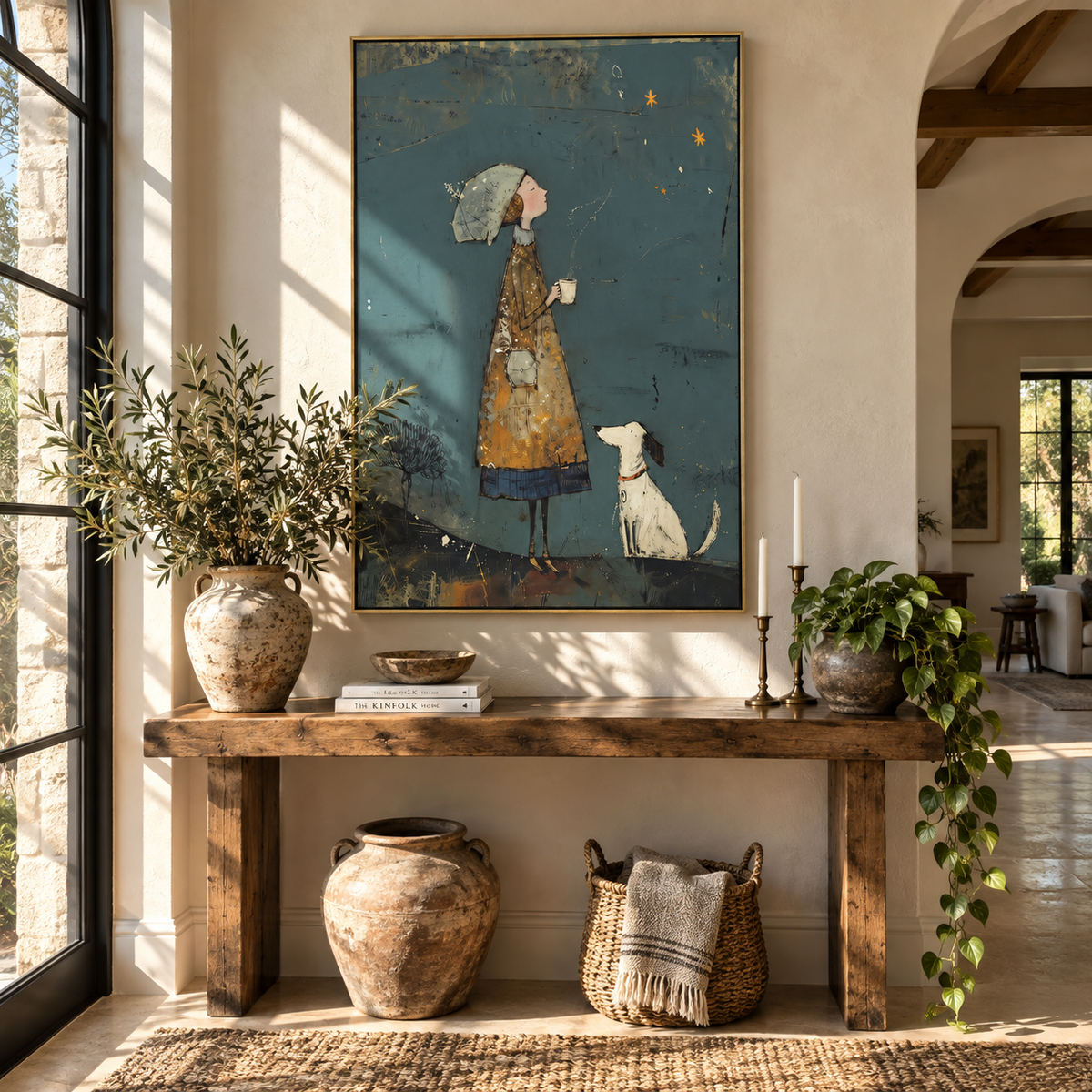 Stars Above Faithful Company artwork styled as a warm interior focal point