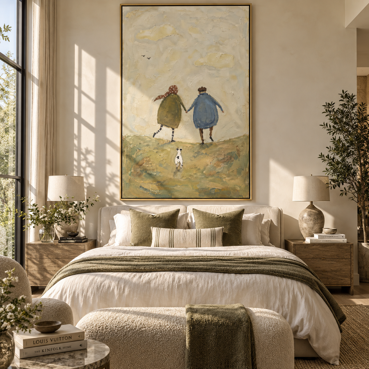 Hilltop Walk for Three displayed with natural materials and quiet decor