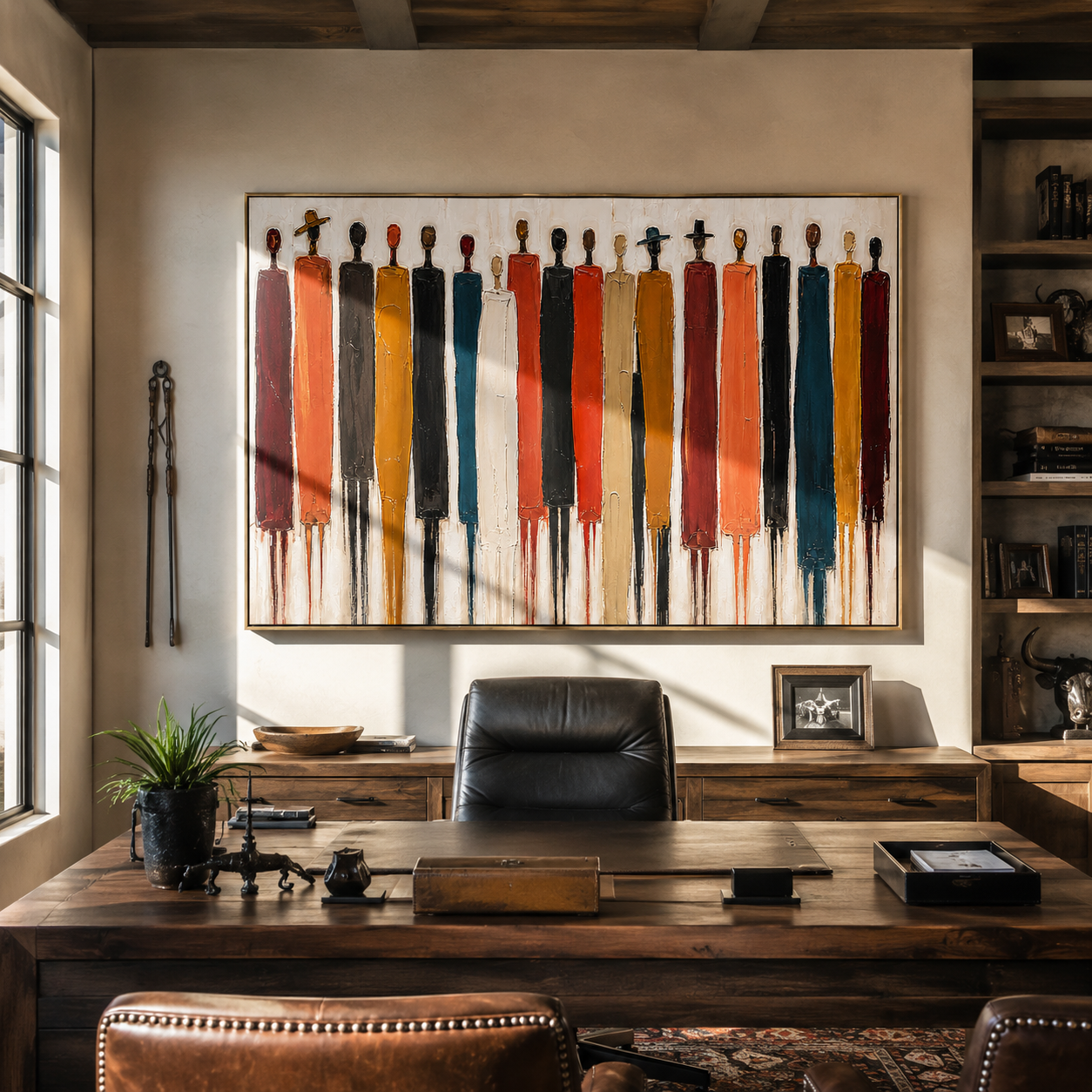Long Figures Gather displayed in a dining or hospitality setting