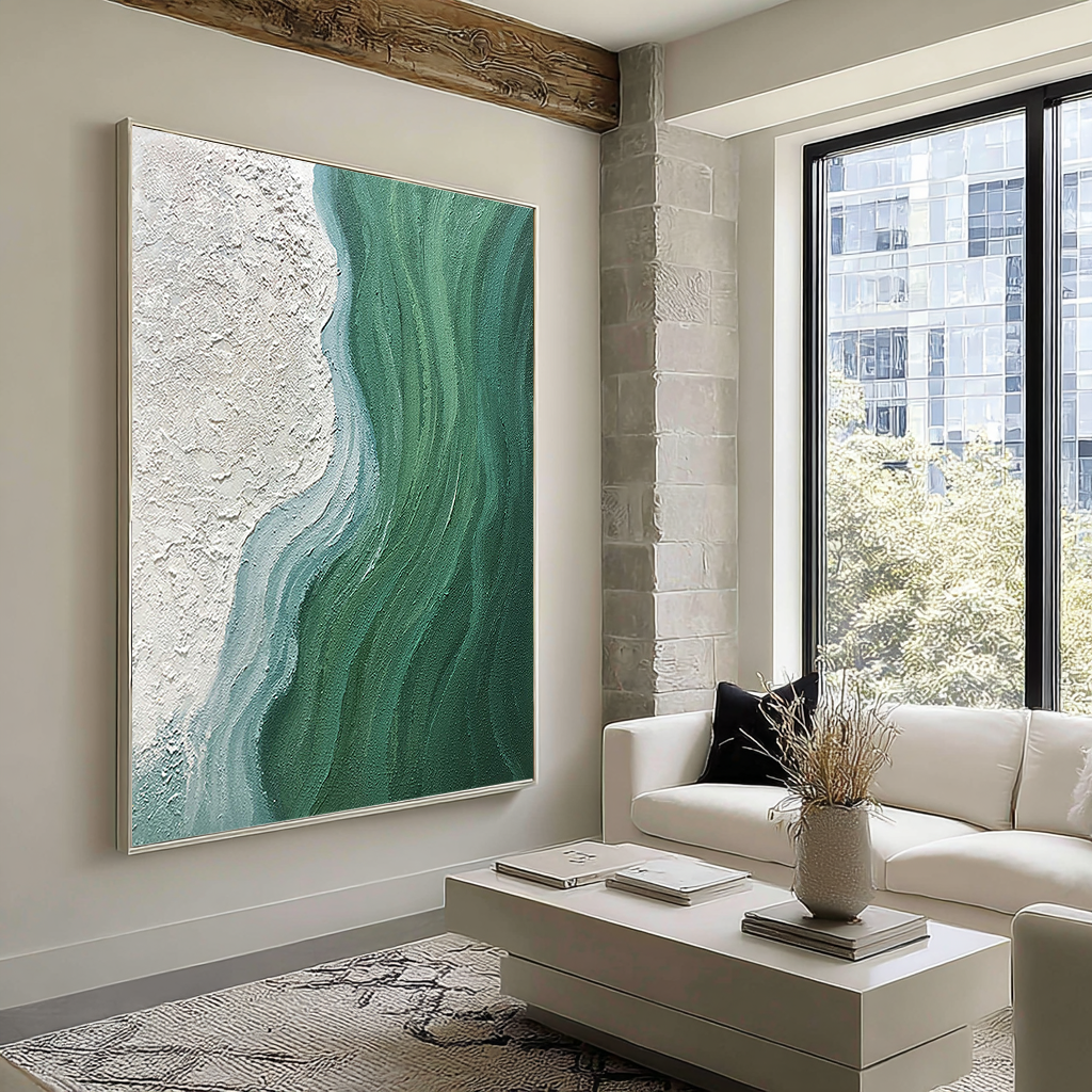 Golden Rhythm – Modern Luxury Gold Foil Abstract Panoramic Painting | Modern Abstract Living Room & Office Art