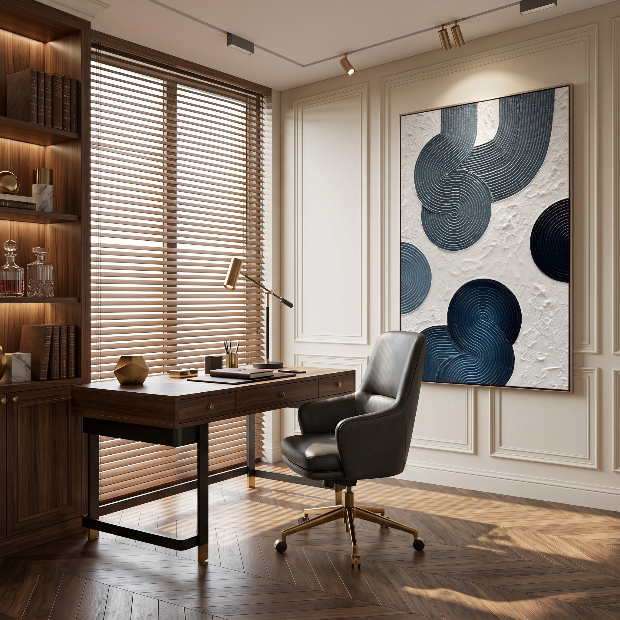 Tranquil Echoes – Wabi-Sabi Deep Teal Textured Abstract Art | Minimalist Living Room Wall Decor