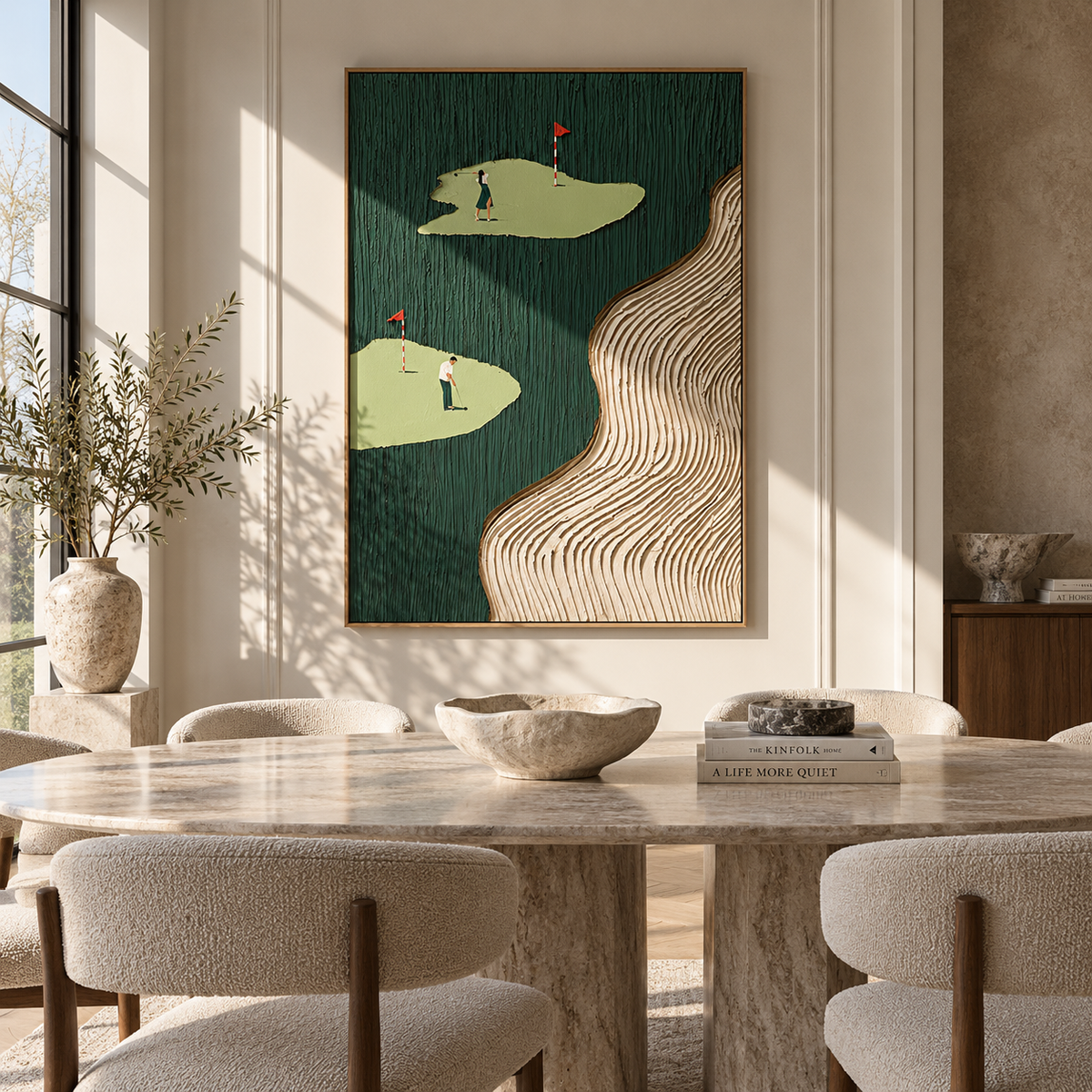 Fairways Across Green presented in an alternate room setting