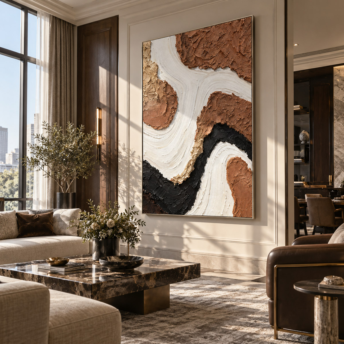 White River Through Earth presented in an alternate room setting