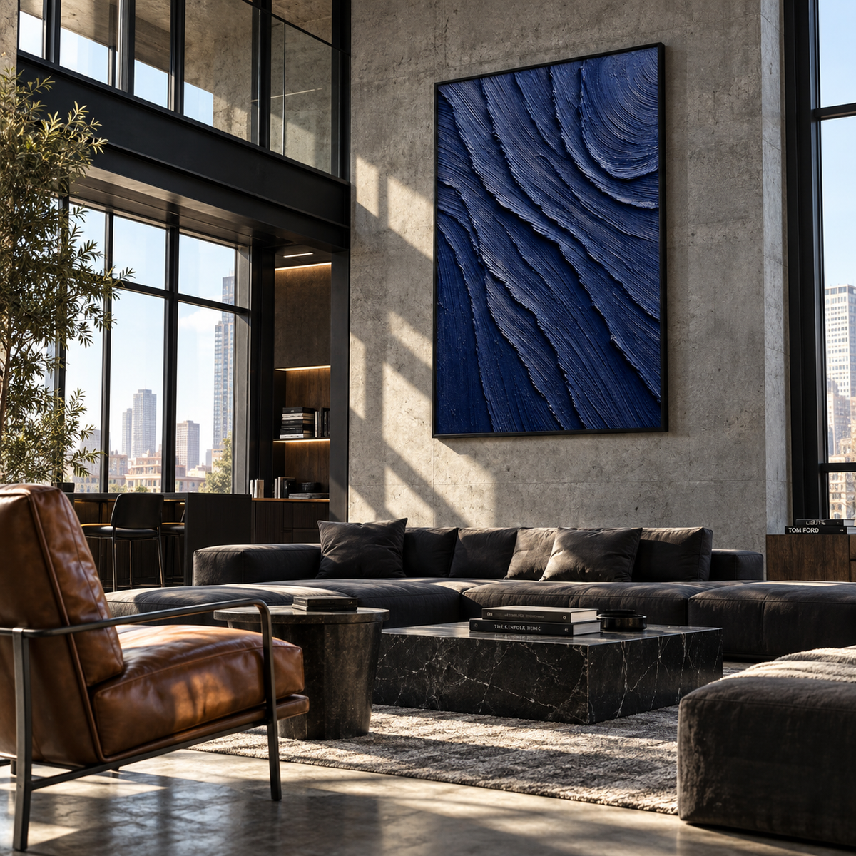 Midnight Currents Fold presented in an alternate room setting