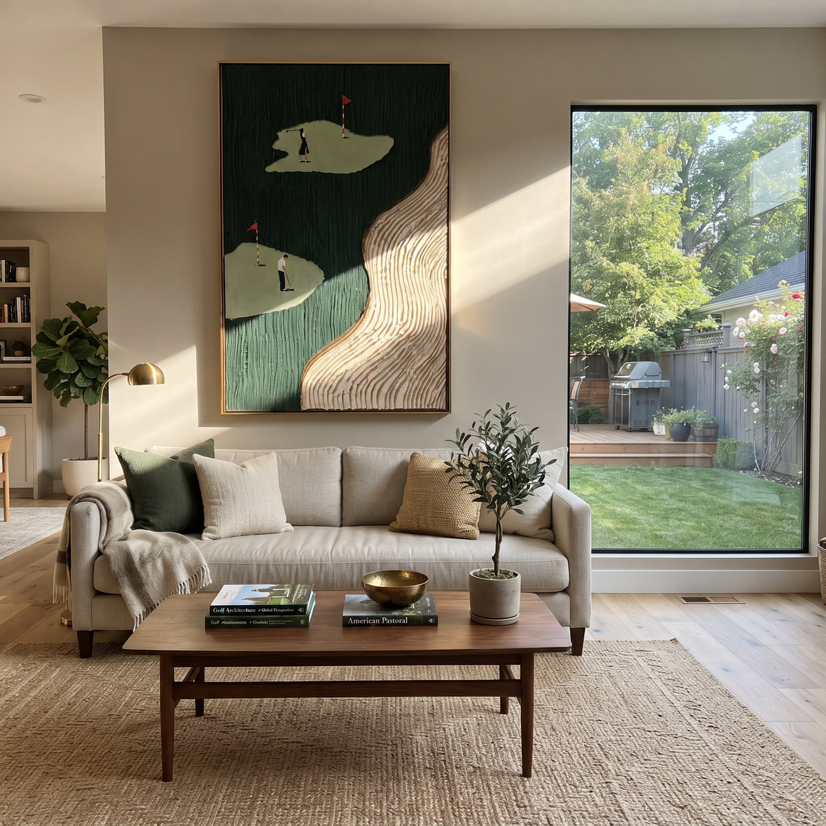 Ivory Greens River Path shown above contemporary furnishings