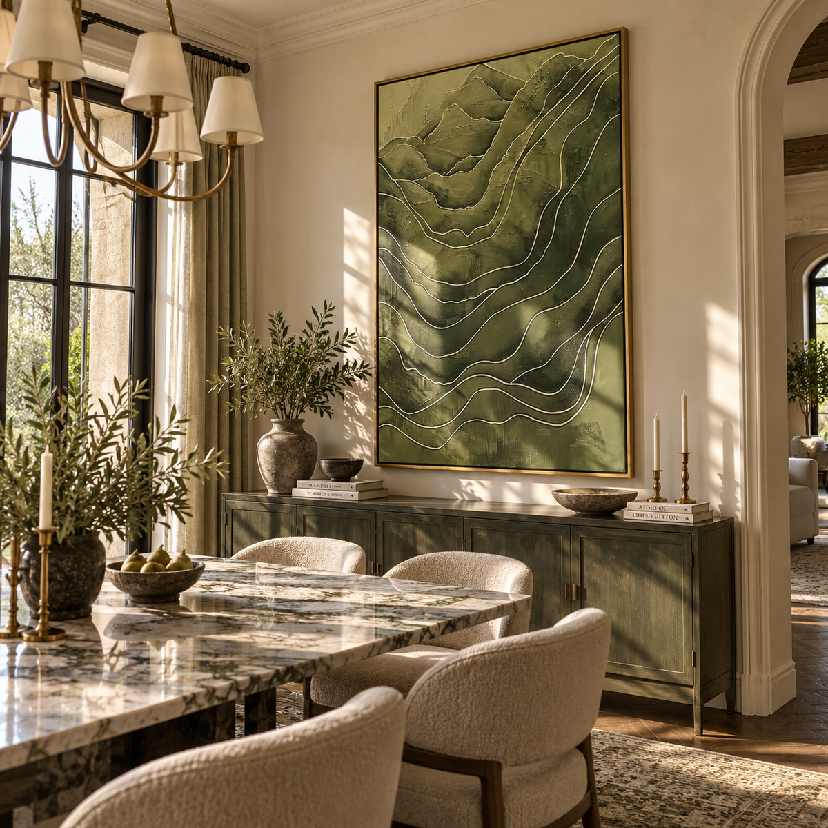 Contour Lines Forest Drift in an alternate room setting