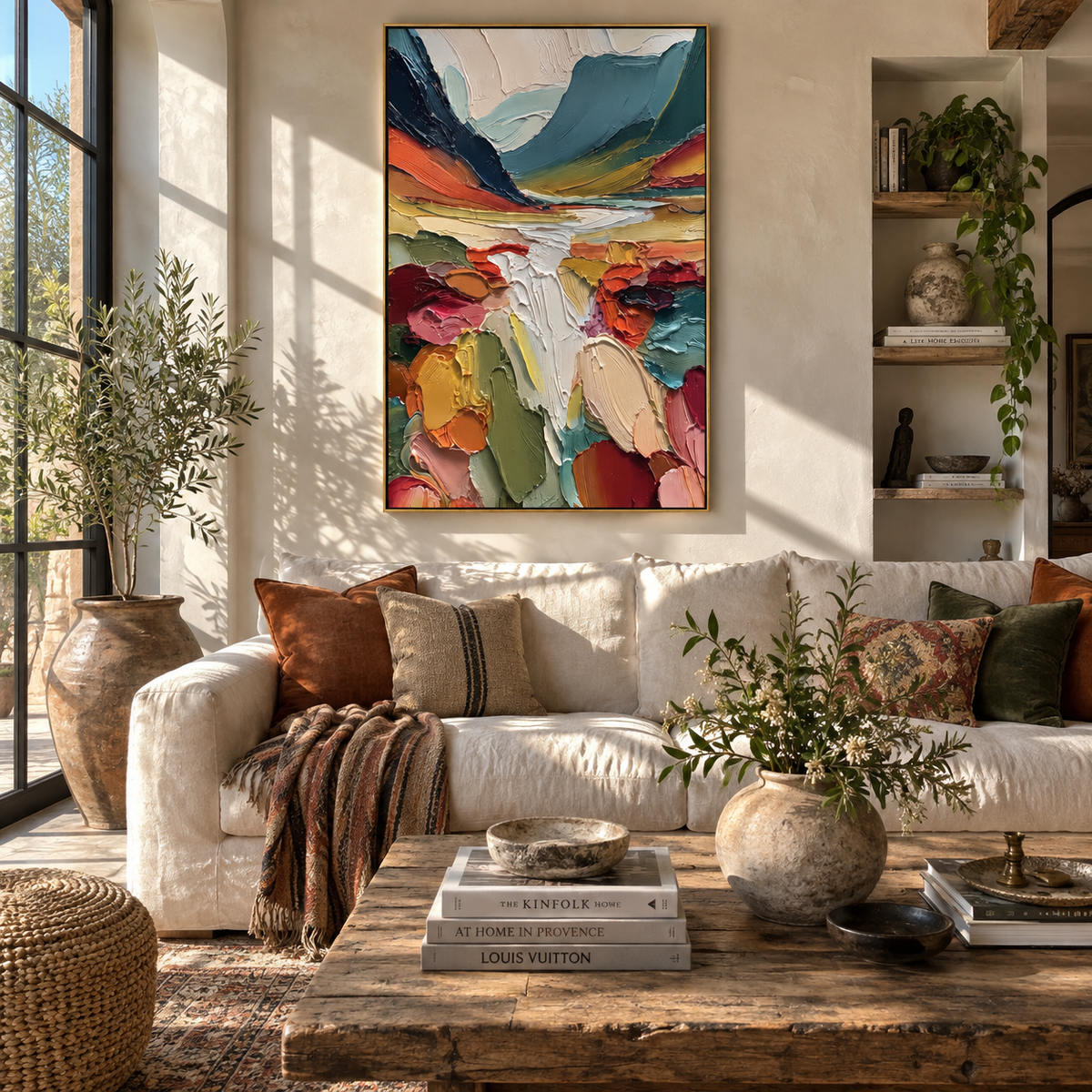 Painted Valley Opens textured wall art shown in a contemporary room setting