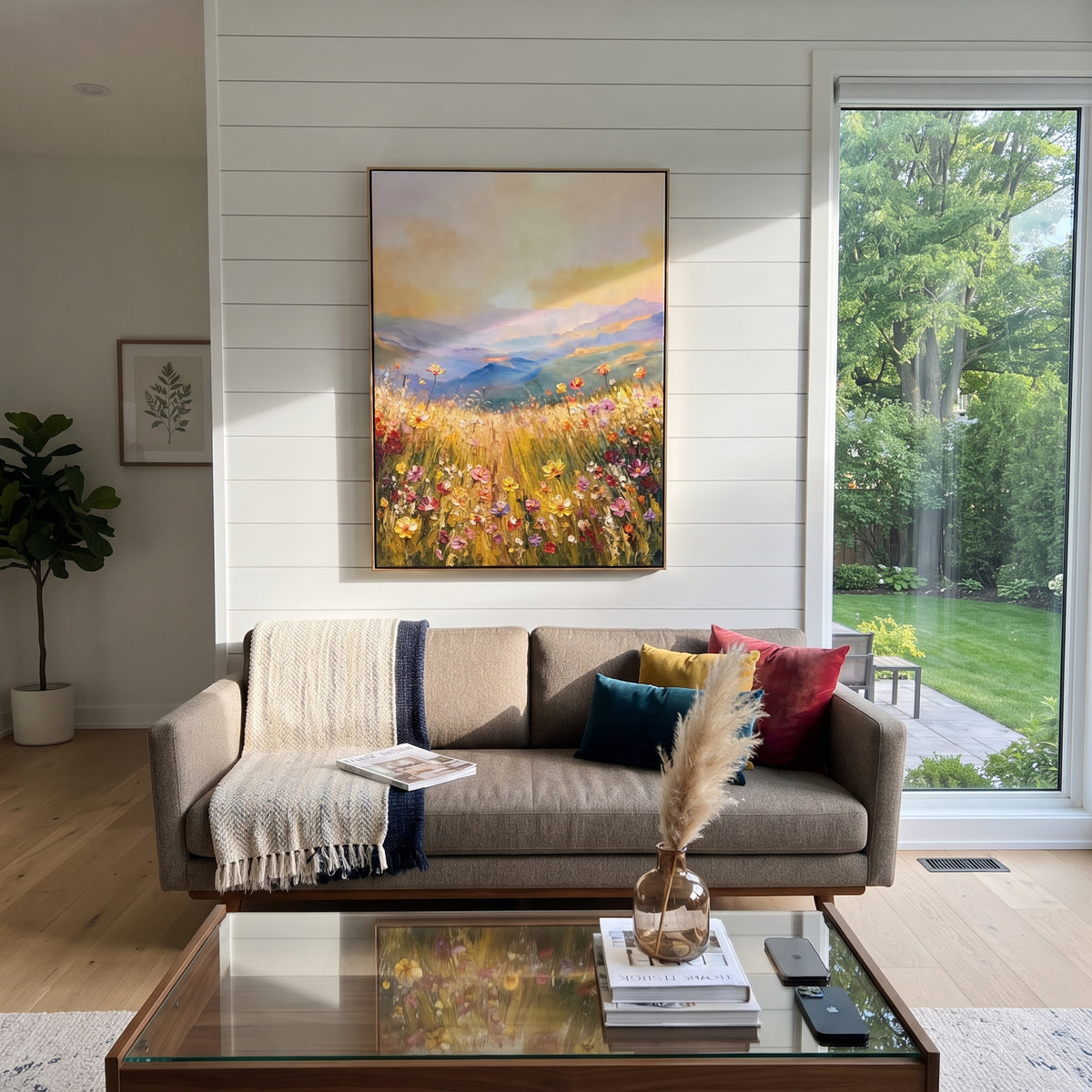 Meadow Holds Morning presented in an alternate styled interior
