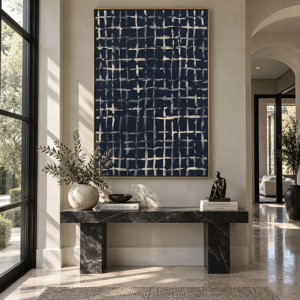 Ivory Grid at Midnight presented in an alternate styled interior
