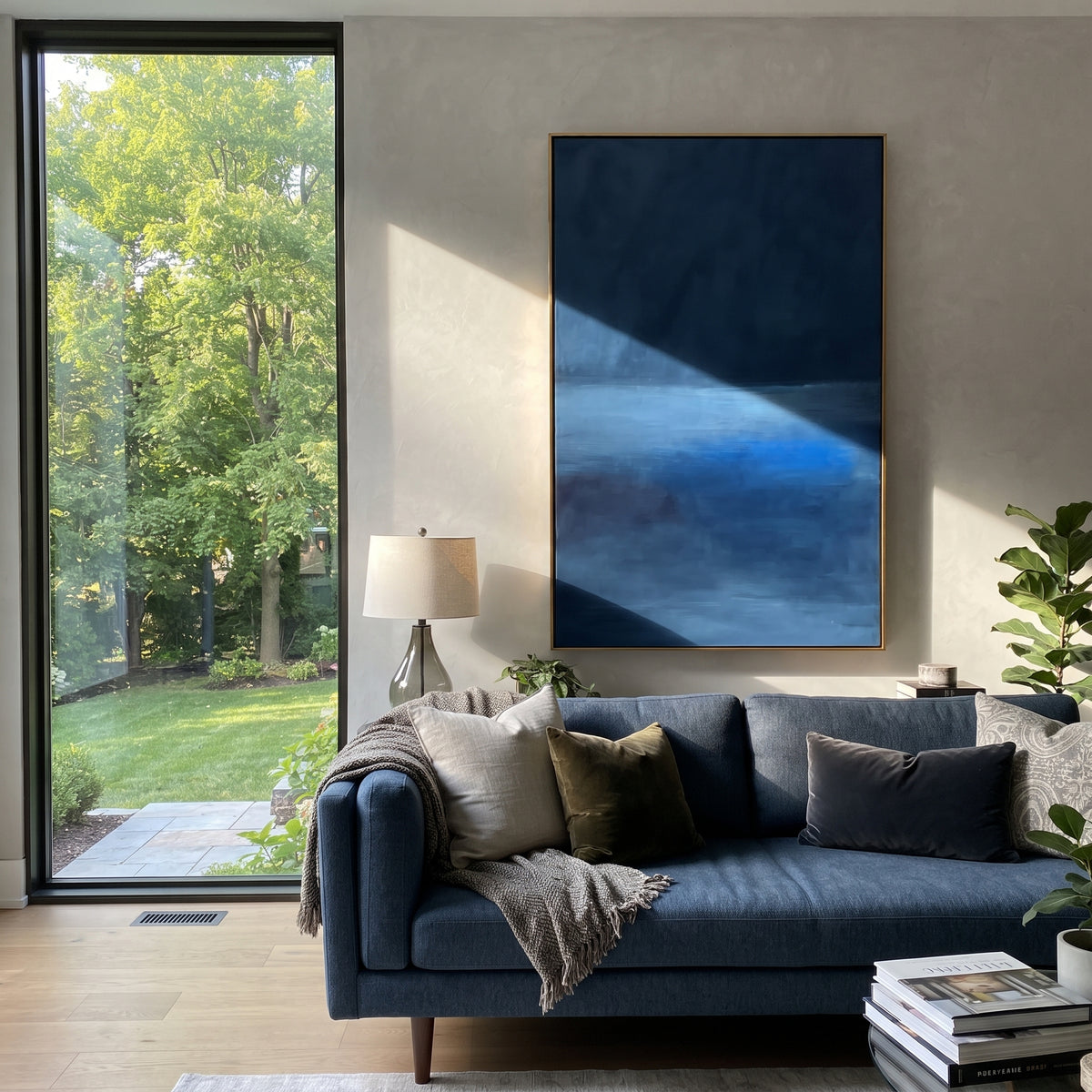 Blue Distance Remains presented in an alternate styled interior