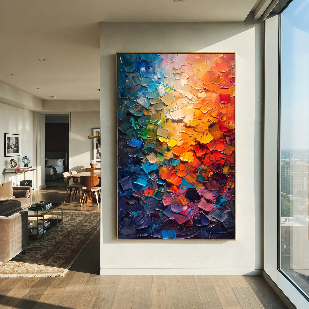 Chromatic Fragments Ignite presented in an alternate styled interior