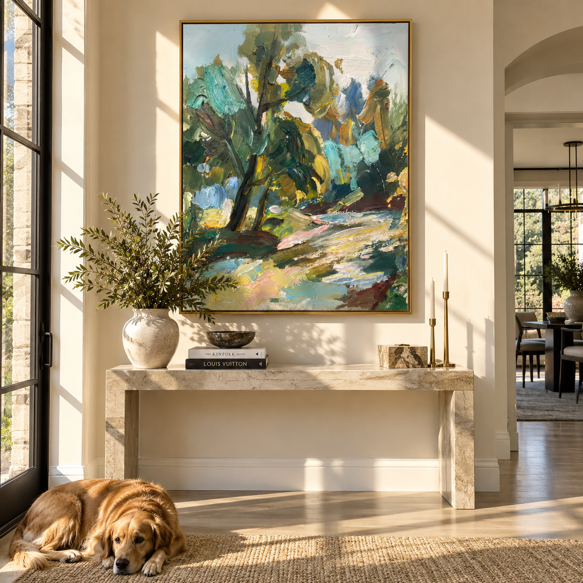Green Passage Under Trees presented in an alternate styled interior